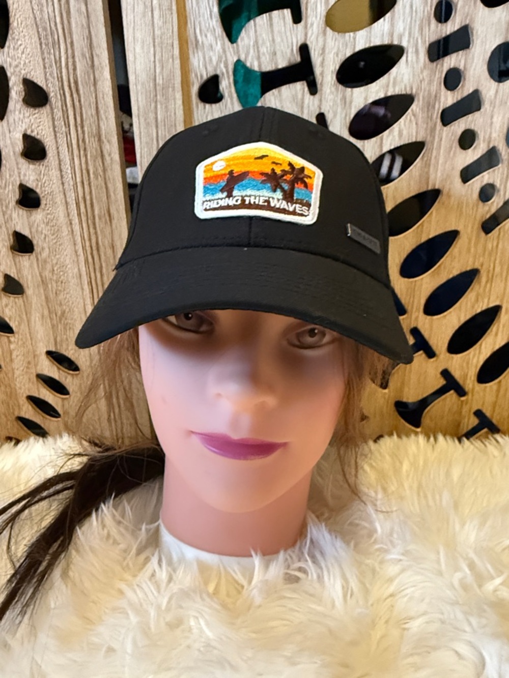 Black Surf Patch Baseball Cap